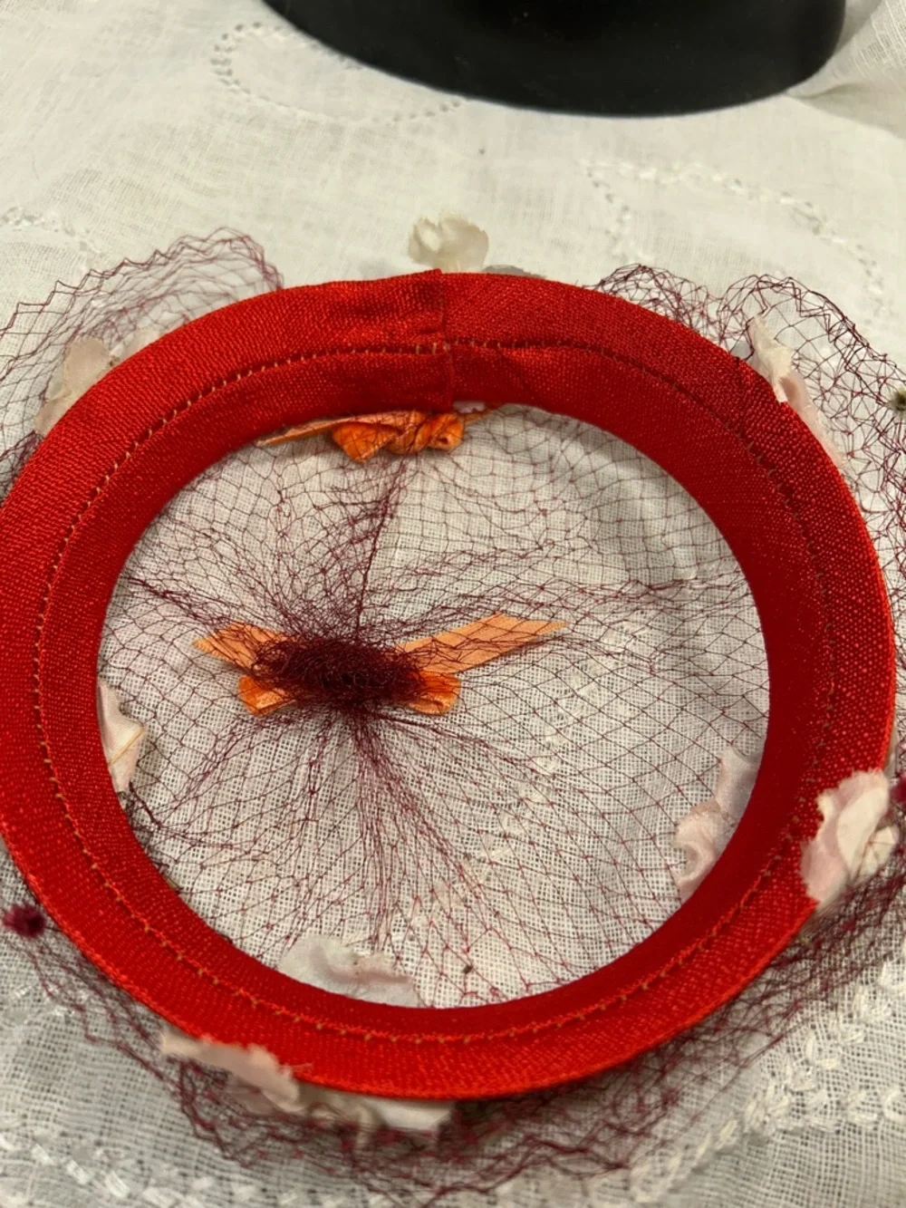 Vintage floral flower headpiece halo piece - Picture 8 of 8